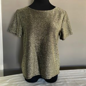 Adamo vintage gold tinsel top medium